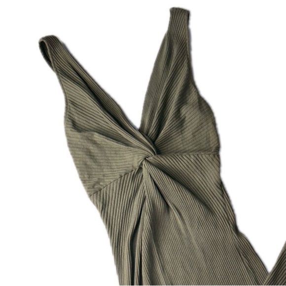 Y2K Only Hearts N.Y.C. Helena Stuart Stretch Ribbed Twisted Knot Midi Dress VTG - Picture 6 of 12